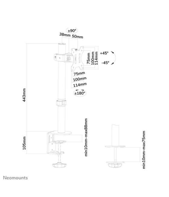 Neomounts Soporte de escritorio para monitor