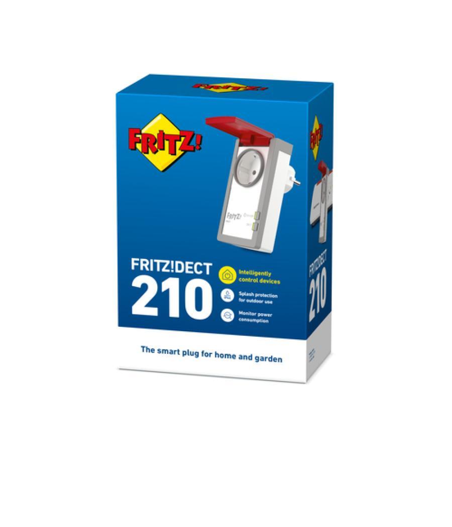 FRITZ!DECT DECT 210 enchufe inteligente 3450 W Gris, Rojo, Blanco