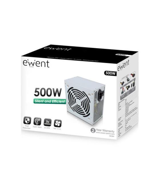 Ewent fuente alimentacion atx 500w v2.3 pro line 3xsata (ew3909)