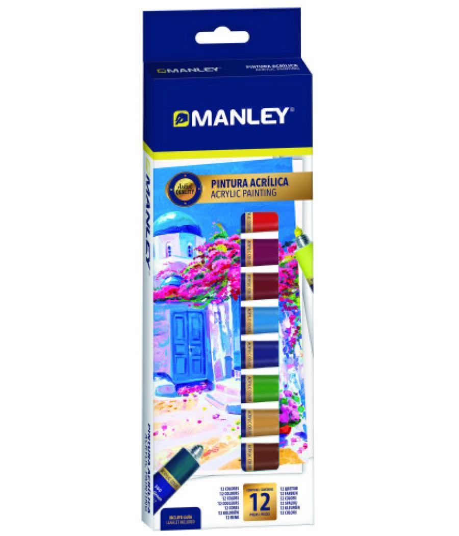 Estuche pintura acrilica 12 x 12ml manley mdv00012