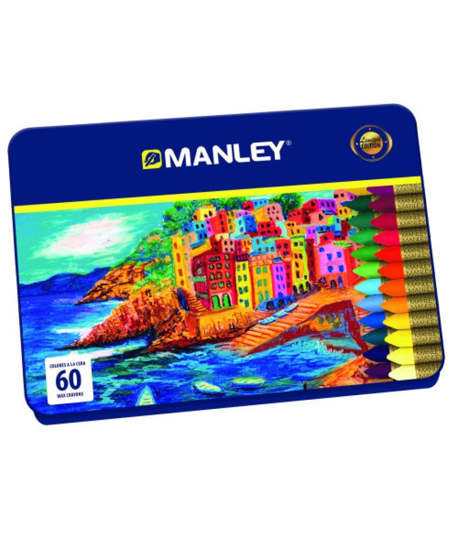 Estuche 60 ceras manley mnc00060