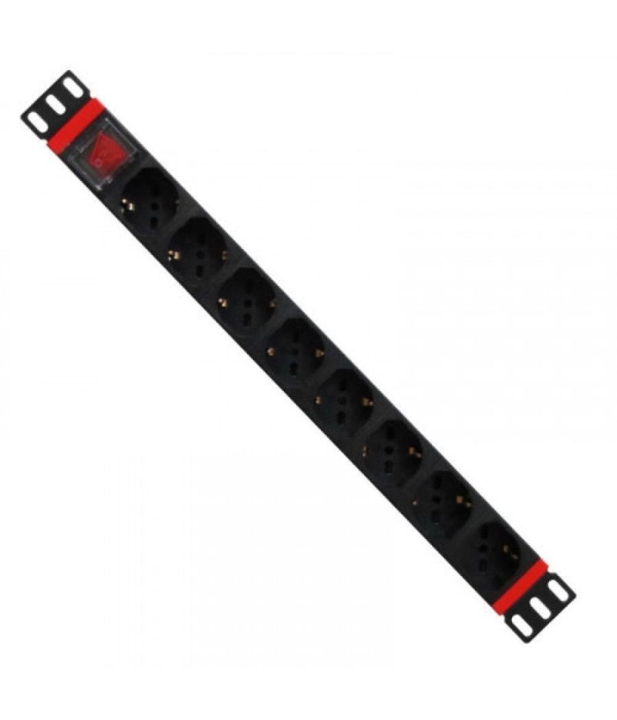 Wp wpn-pdu-c01-08 unidad de distribución de energía (pdu) 8 salidas ac 1u negro, rojo