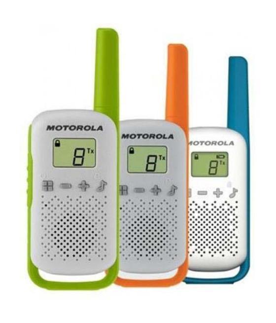 Walkie talkie motorola tlkr - t42 packs 3 pmr446 - 8km - 16canales - 500mw - clip cinturon