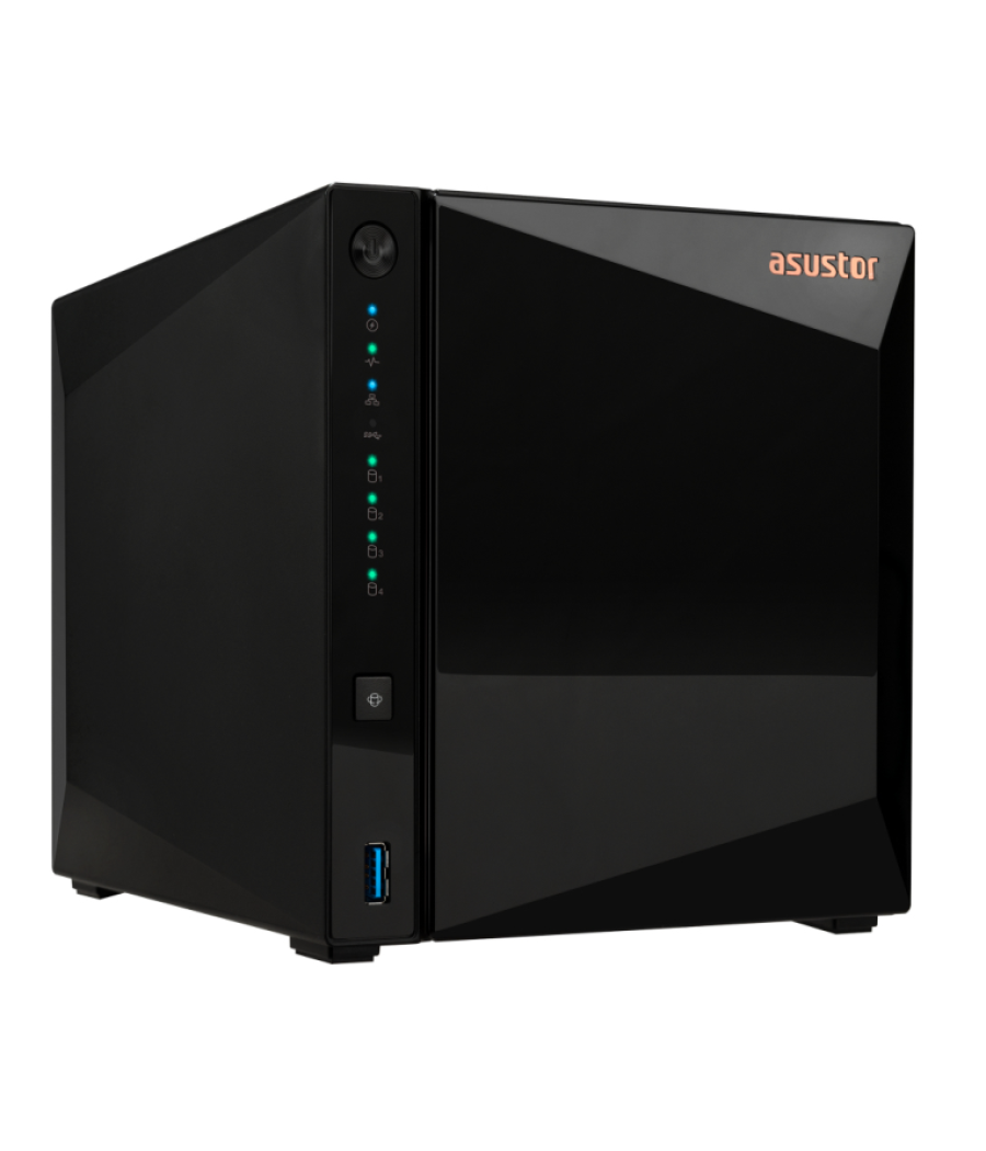 Servidor nas asustor tower 4 bay quad - core 1.4ghz 2gb ddr4 2.5gbe x1