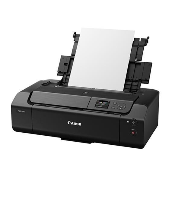 Impresora canon pixma pro - 200 inyeccion color a3 - red - wifi - sin bordes - 8 tintas - lcd 3pulgadas
