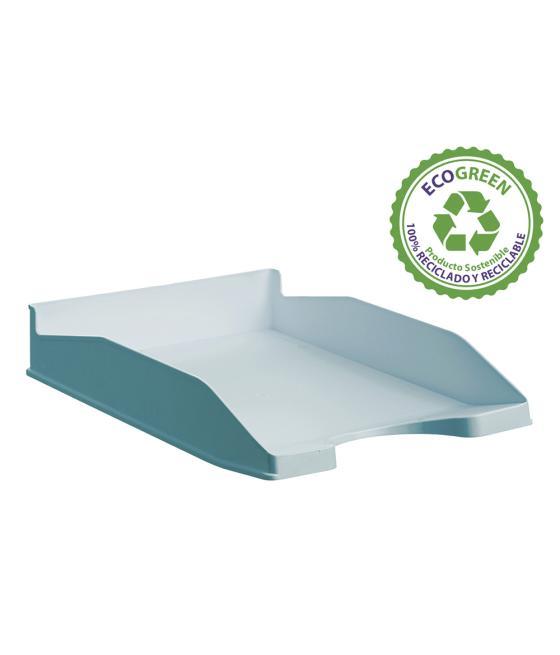 Bandeja sobremesa archivo 2000 ecogreen plástico 100% reciclado apilable formatos din a4 y folio color azul