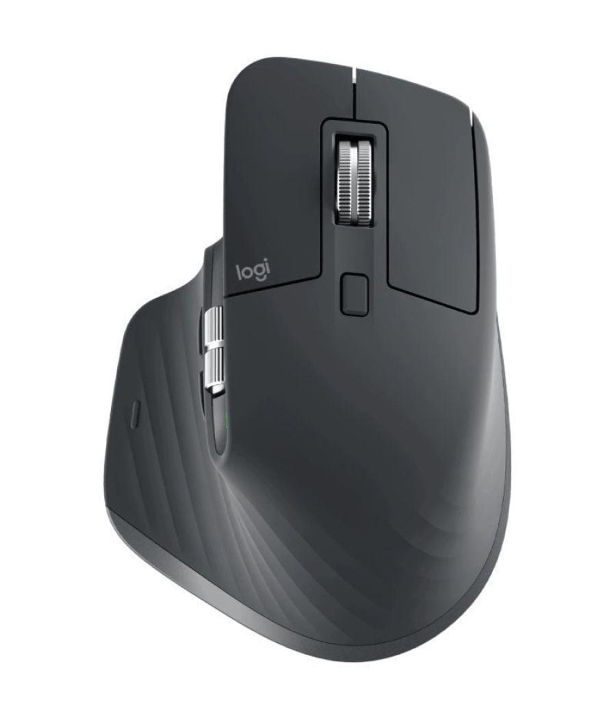 Ratón ergonómico inalámbrico por bluetooth logitech mx master 3s/ batería recargable/ hasta 8000 dpi/ grafito