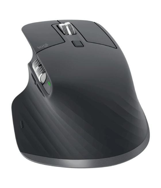 Ratón ergonómico inalámbrico por bluetooth logitech mx master 3s/ batería recargable/ hasta 8000 dpi/ grafito