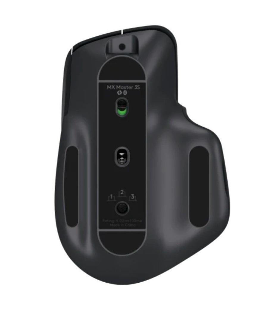 Ratón ergonómico inalámbrico por bluetooth logitech mx master 3s/ batería recargable/ hasta 8000 dpi/ grafito