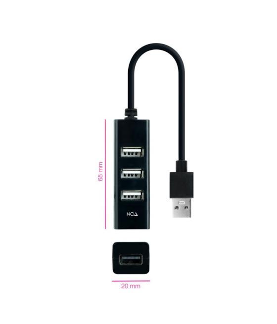 Nanocable hub usb 2.0 con 4 puertos de usb 2.0