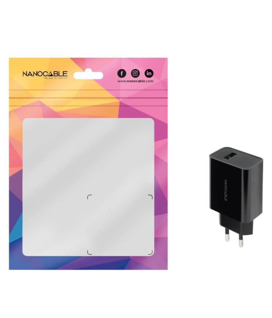 Nanocable cargador 1 x usb 5v-2.1a negro