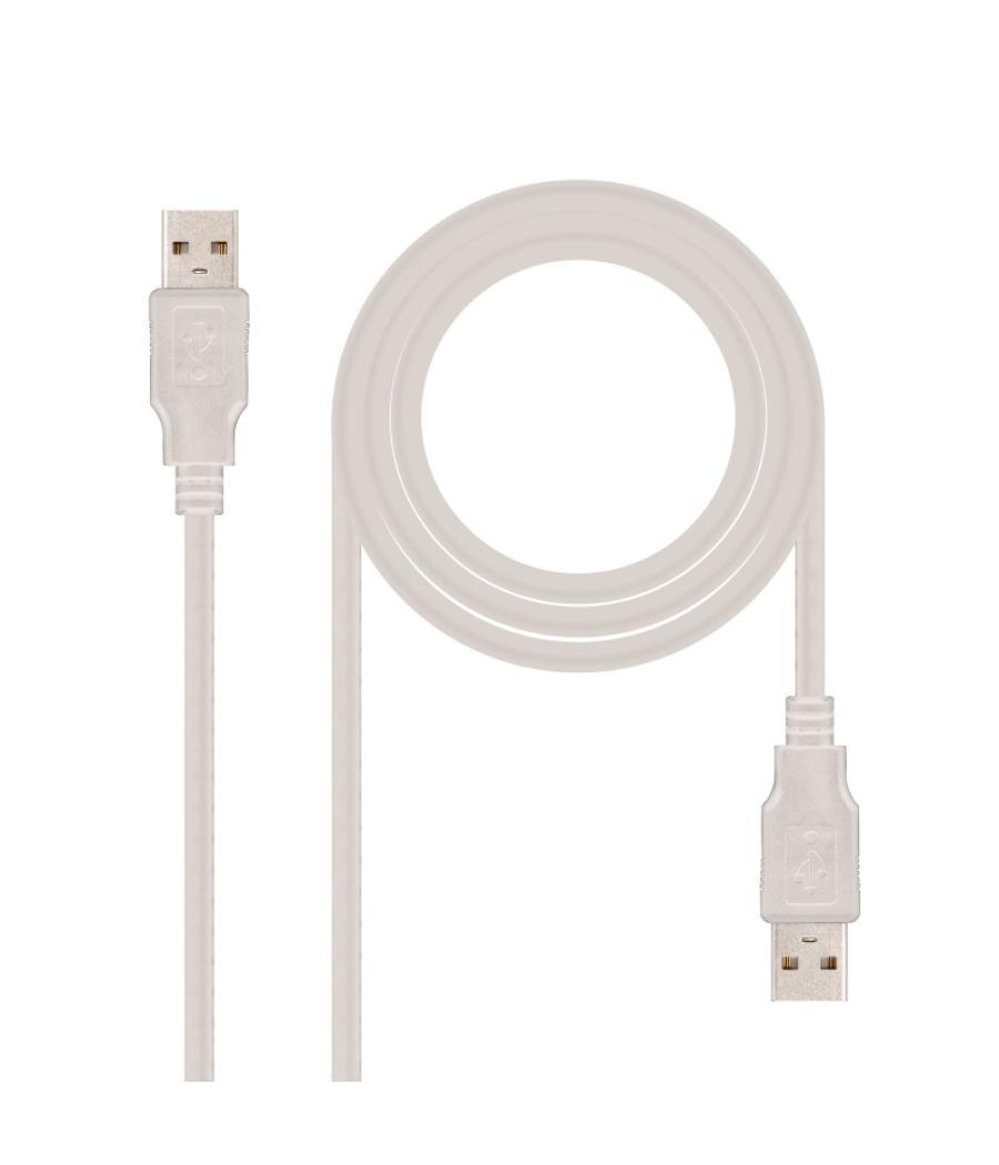 Nanocable cable usb 2.0, tipo a/m-a/m beige, 1m