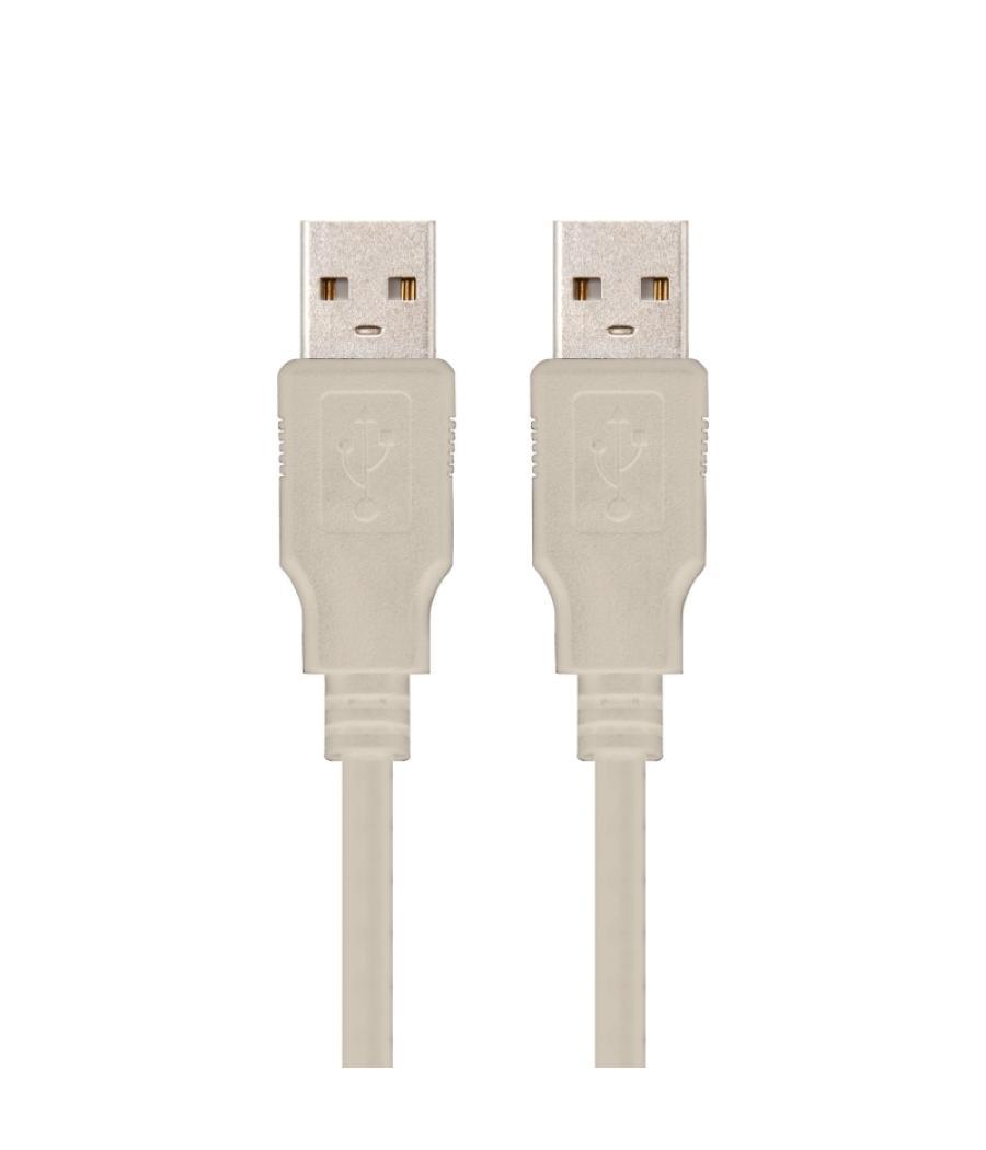 Nanocable cable usb 2.0, tipo a/m-a/m beige, 1m