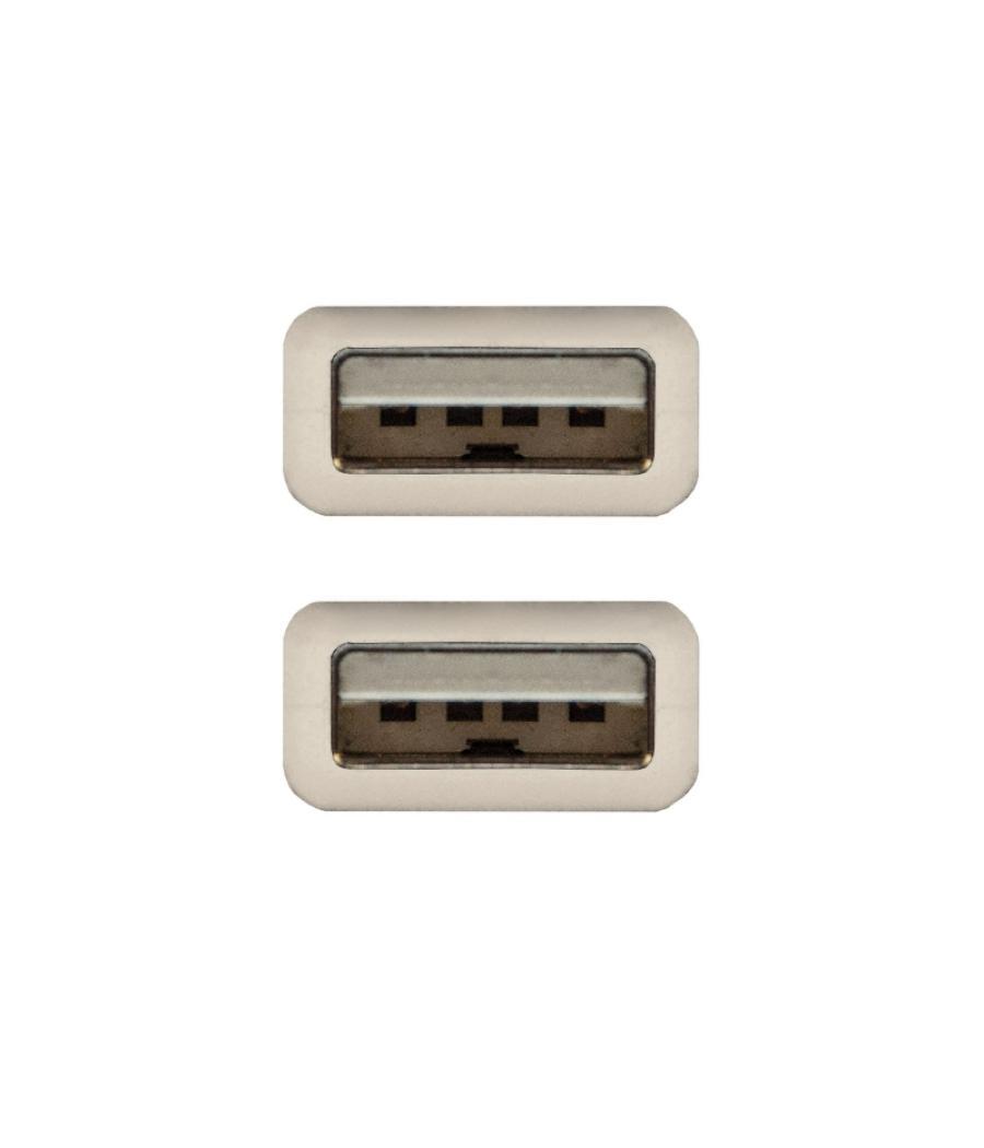 Nanocable cable usb 2.0, tipo a/m-a/m beige, 1m