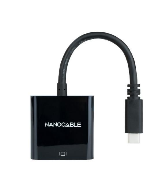 Nanocable conversor usb-c/m a hdmi/h negro 15cm