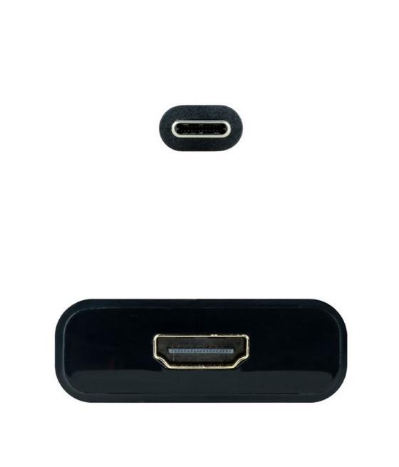 Nanocable conversor usb-c/m a hdmi/h negro 15cm