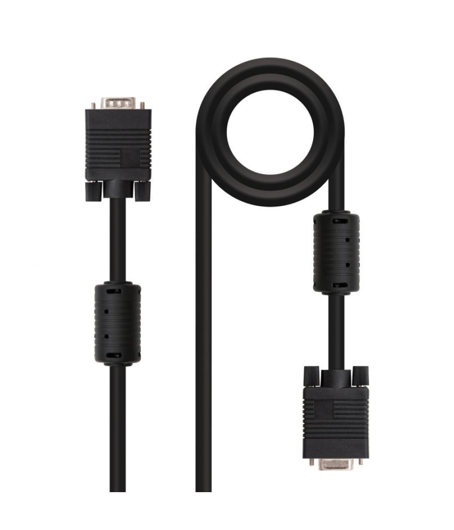 Nanocable cable vga con ferrita m-h, negro, 1.8m