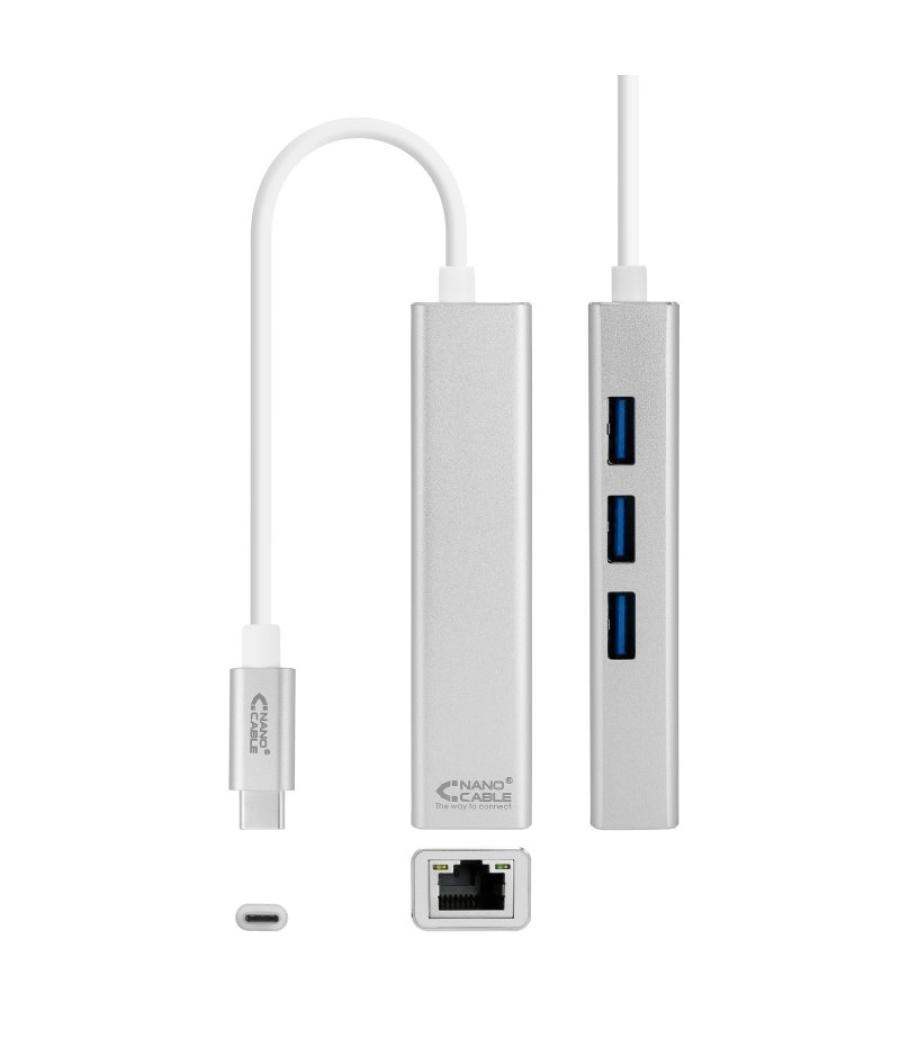 Nanocable conversor usb-c ethernet +3xusb 3.0