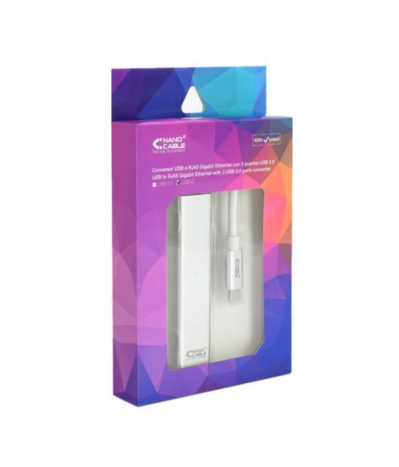 Nanocable conversor usb-c ethernet +3xusb 3.0