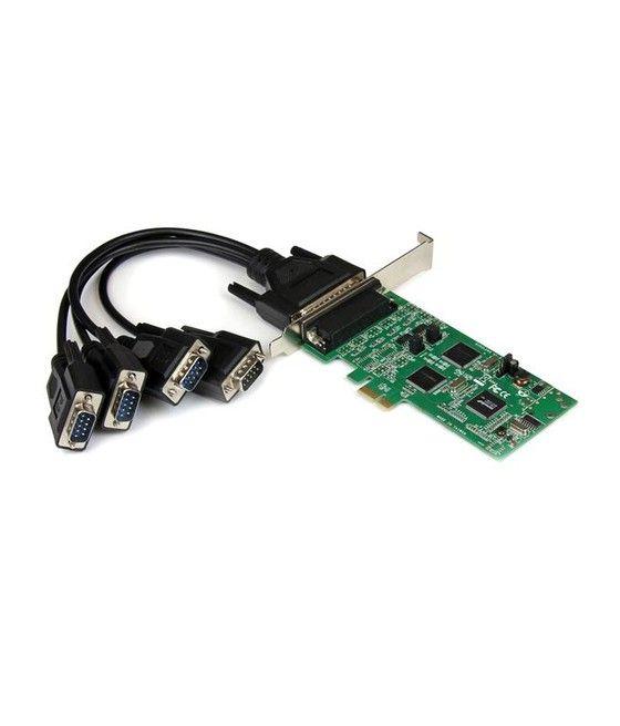 StarTech.com Tarjeta Adaptadora PCI Express PCIe de 4 Puertos Serie Serial Combo RS232 y RS485 RS 422 DB9 - Imagen 1