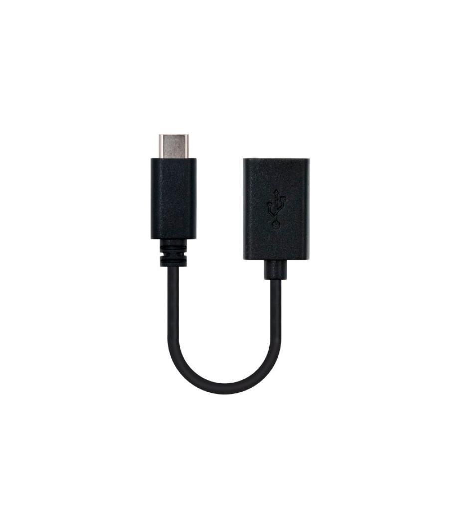 Nanocable cable usb 2.0 3a, usb-c/m-a/f, 15cm