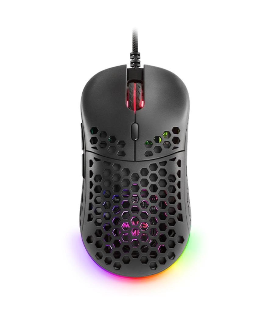 Mars gaming raton gaming ligero rgb negro