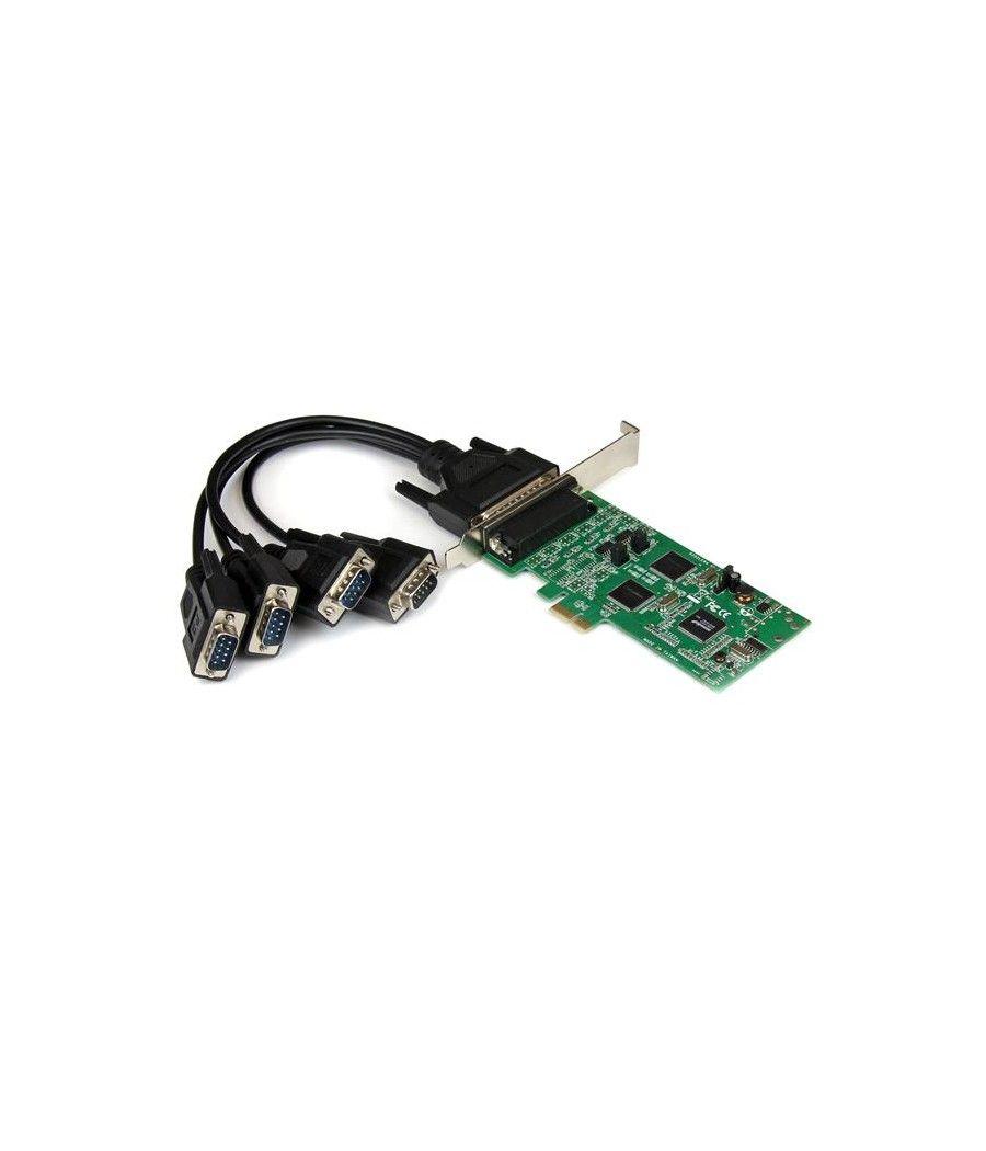 StarTech.com Tarjeta Adaptadora PCI Express PCIe de 4 Puertos Serie Serial Combo RS232 y RS485 RS 422 DB9 - Imagen 2