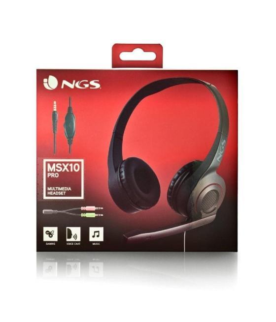 Auriculares ngs msx 10 pro/ con micrófono/ jack 3.5/ negros