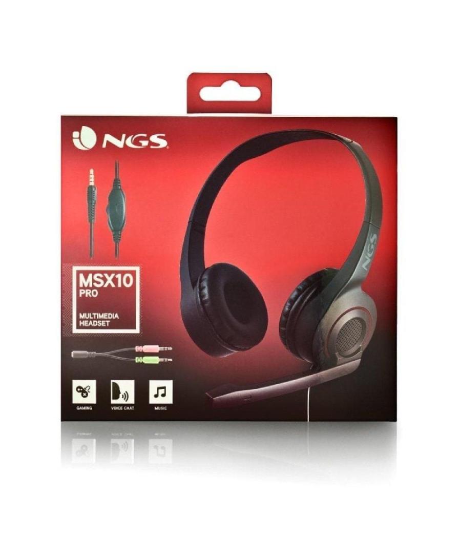 Auriculares ngs msx 10 pro/ con micrófono/ jack 3.5/ negros