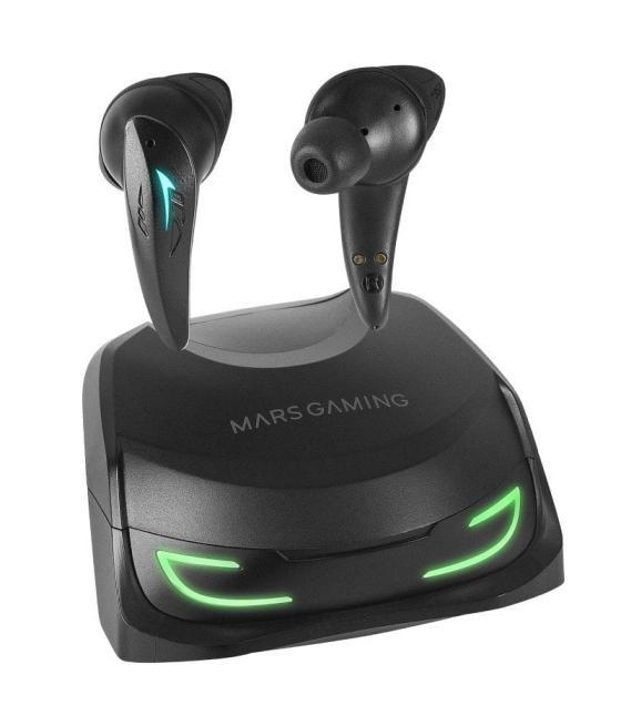 Auriculares bluetooth mars gaming mhi-ultra con estuche de carga/ autonomía 7-8h/ negros