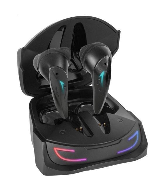 Auriculares bluetooth mars gaming mhi-ultra con estuche de carga/ autonomía 7-8h/ negros