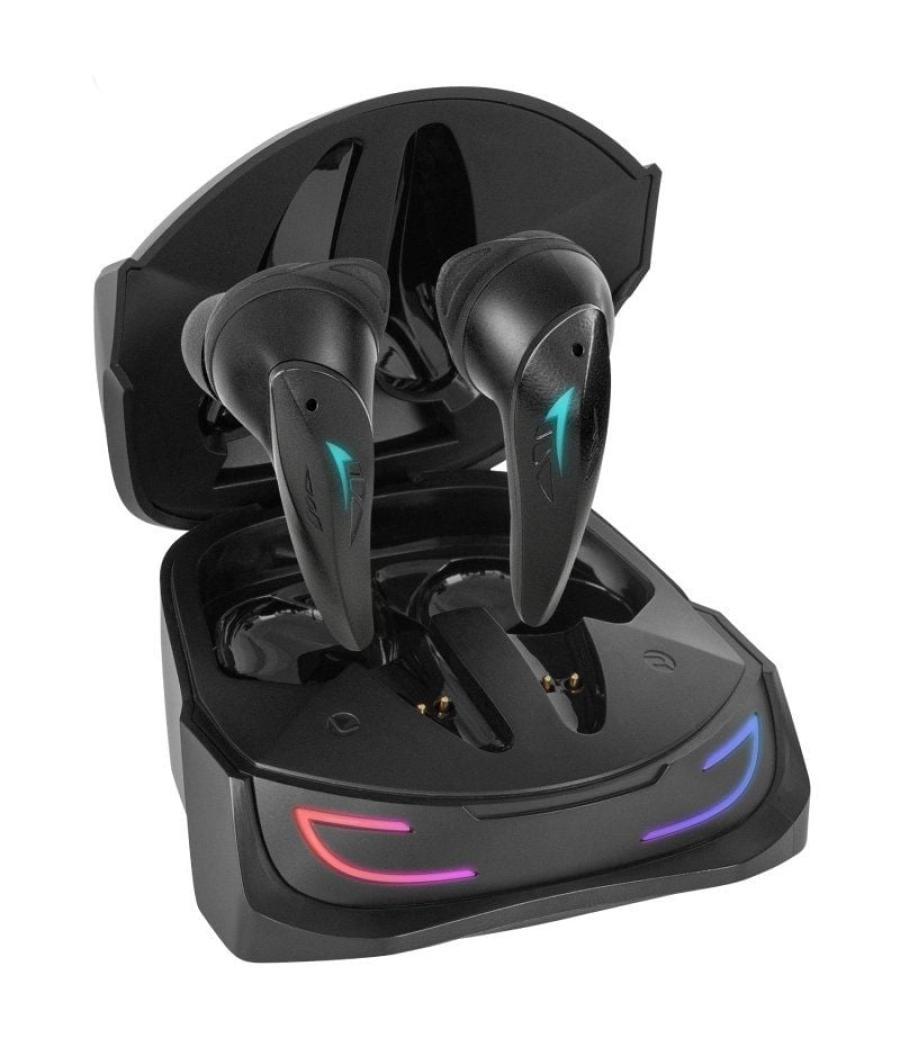 Auriculares bluetooth mars gaming mhi-ultra con estuche de carga/ autonomía 7-8h/ negros