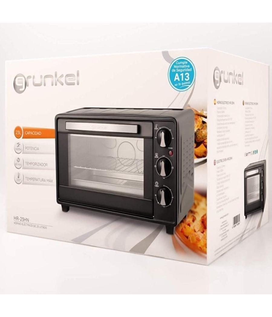 Horno de sobremesa grunkel hr-23hn/ 1600w/ capacidad 23l