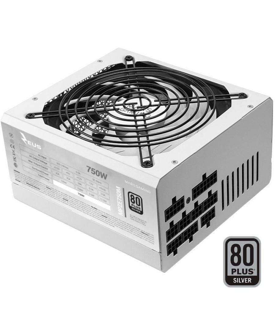 Fuente de alimentación mars gaming mpze750m/ 750w/ ventilador 14cm/ 80 plus silver