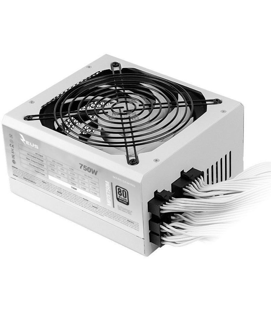 Fuente de alimentación mars gaming mpze750m/ 750w/ ventilador 14cm/ 80 plus silver