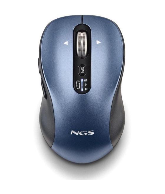 Ratón inalámbrico por bluetooth ngs infinity-rb/ batería recargable/ hasta 3200 dpi/ azul