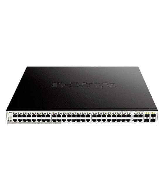 Switch semigestionable d-link dgs-1210-52mp/e 48p giga poe (370w) + 4p giga combo rack