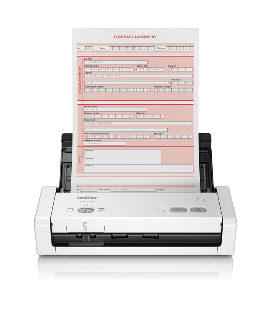 Escaner brother ads1200 compacto doble cara usb