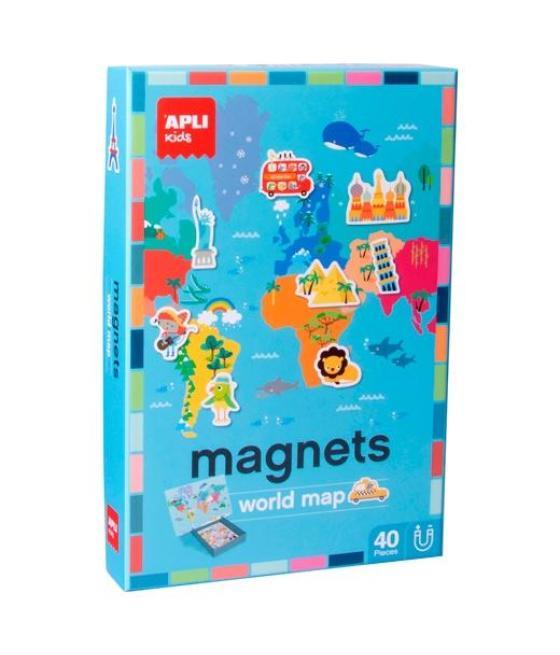 Apli juego magnético mapamundi 40 piezas +3 años