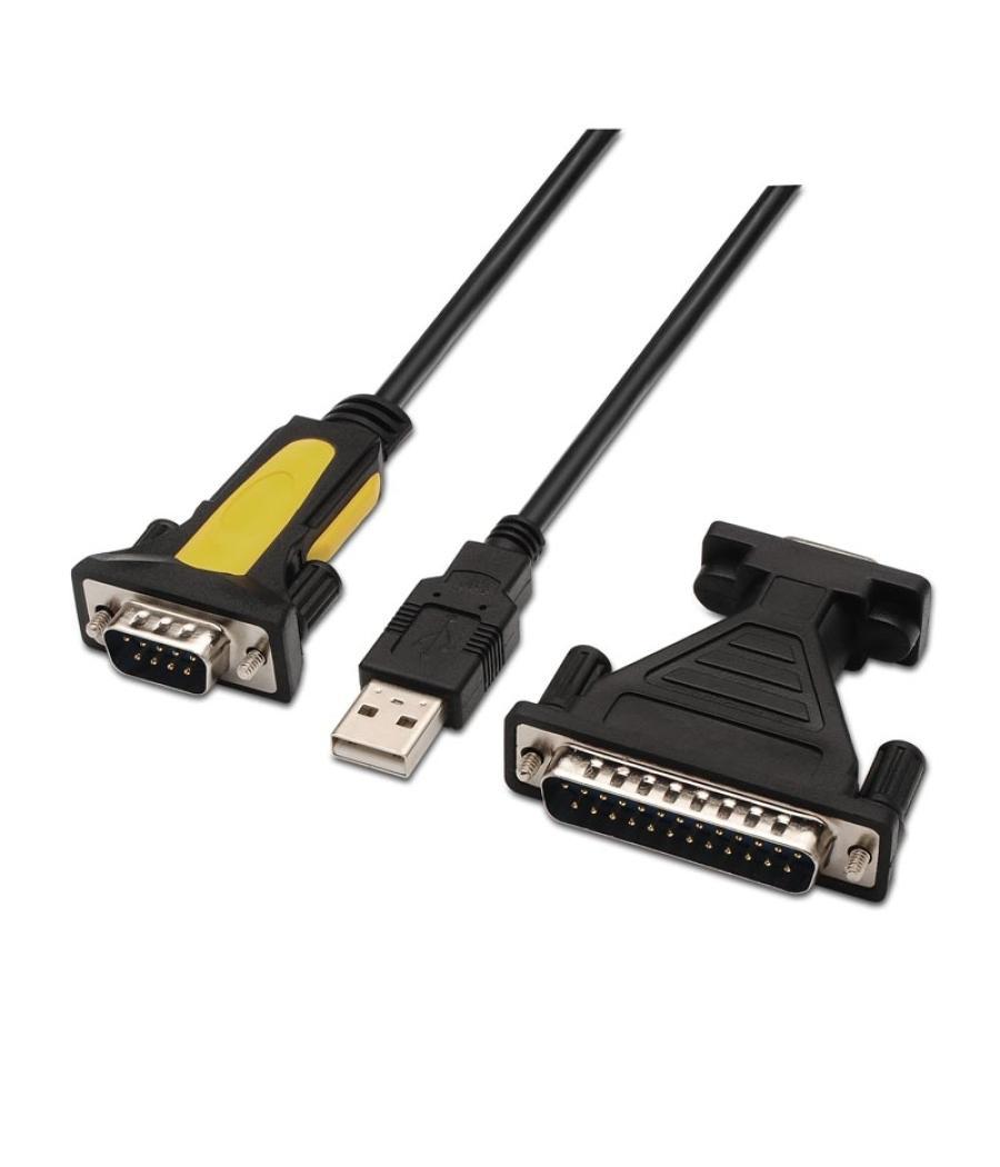 Nanocable adaptador usb a serie db9m/25h