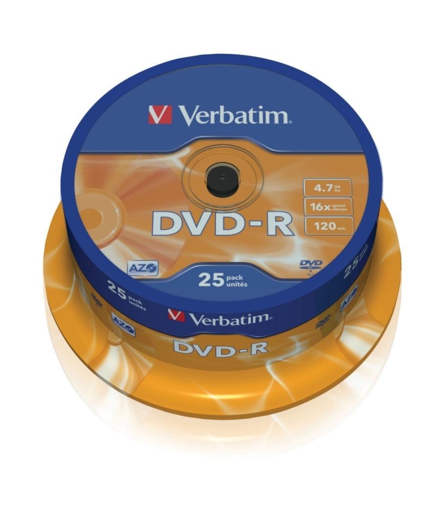 Verbatim dvd-r 4.7gb 16x tarrina 25uds