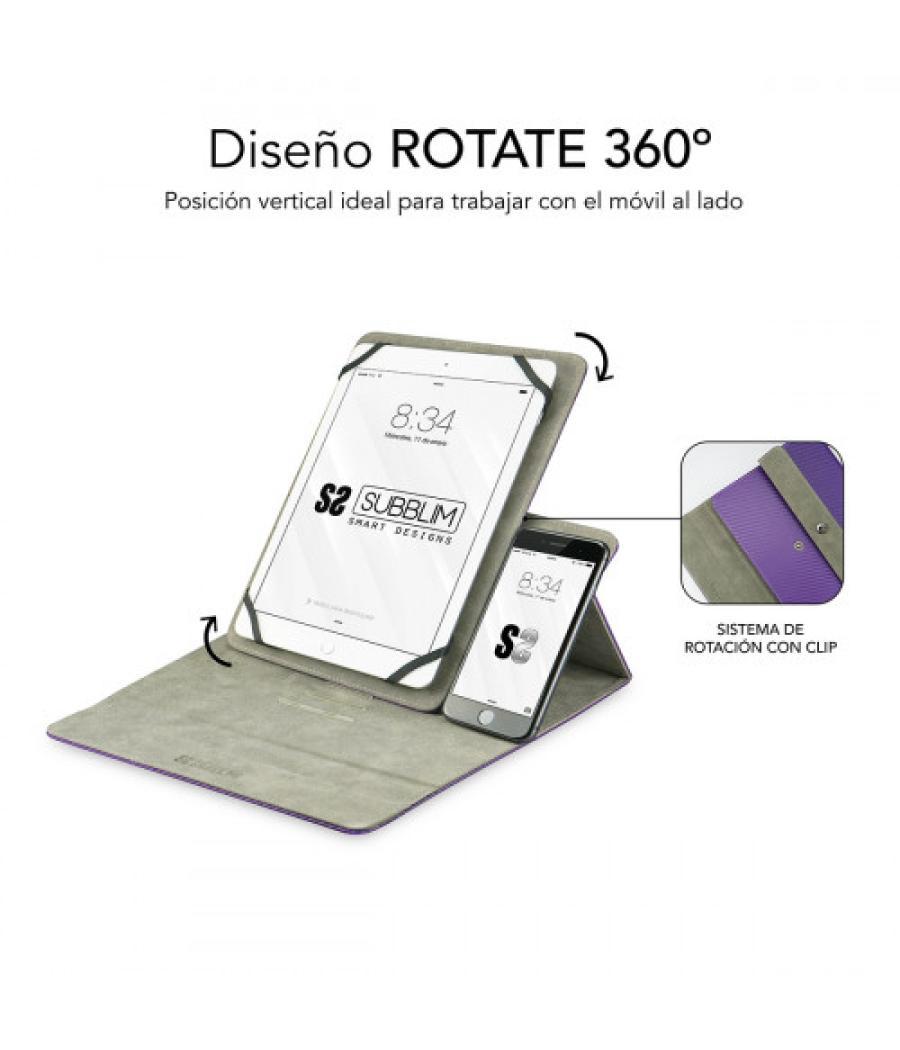 Subblim funda tablet rotate 360 executive case 10,1" purple