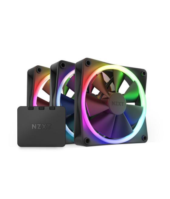 Nzxt f120 rgb triple pack carcasa del ordenador ventilador 12 cm negro 3 pieza(s)