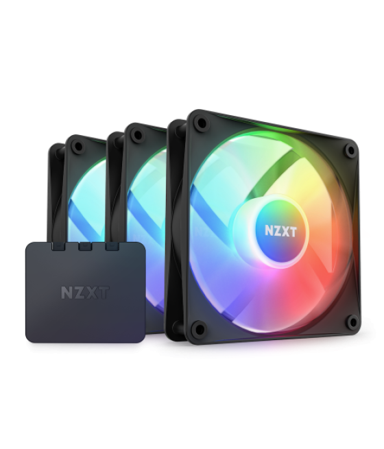 Nzxt f120 rgb core triple pack carcasa del ordenador ventilador 12 cm negro 3 pieza(s)