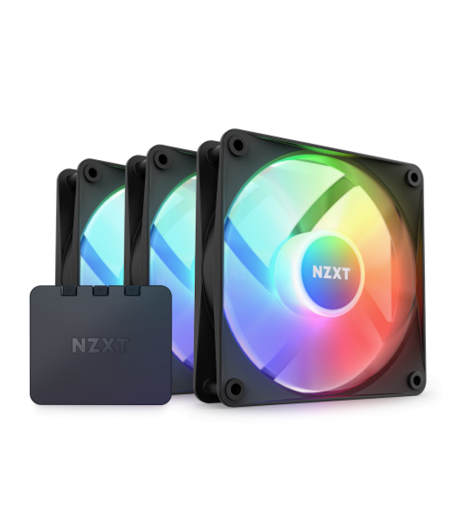 Nzxt f120 rgb core triple pack carcasa del ordenador ventilador 12 cm negro 3 pieza(s)