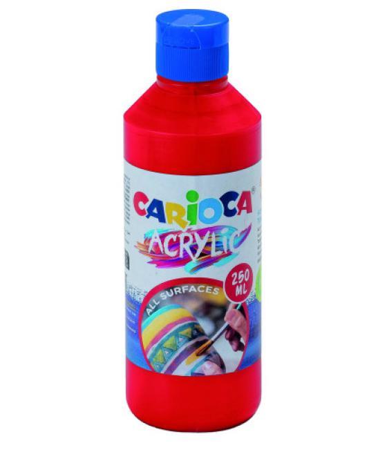 Botella pintura acrilica 250 ml. rojo carioca 40431/10