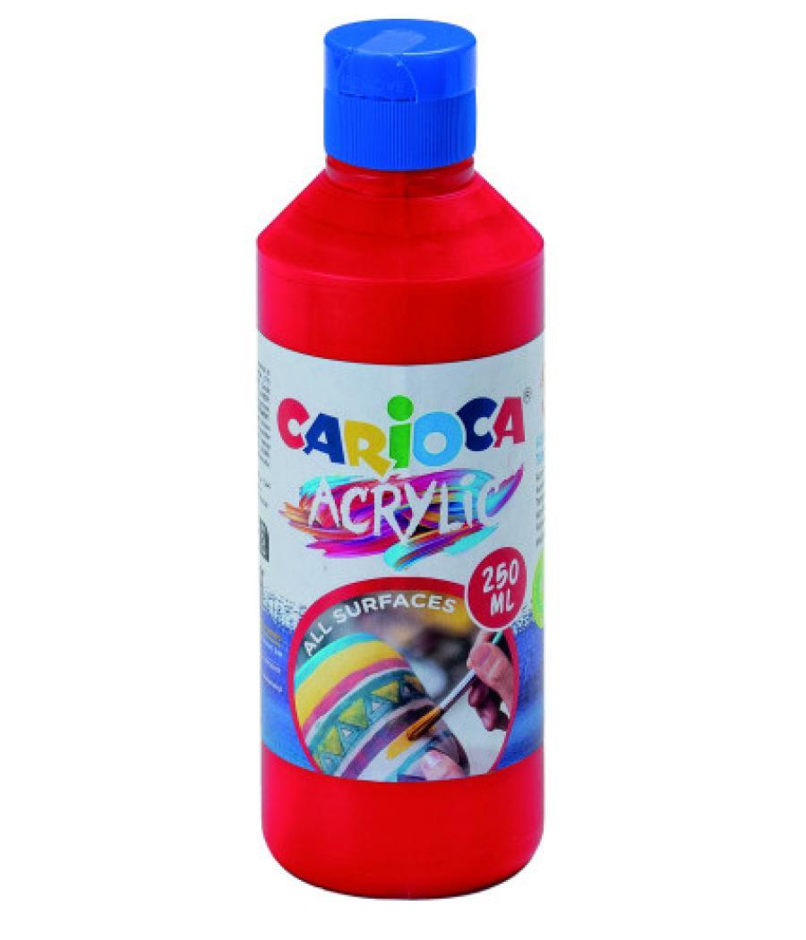 Botella pintura acrilica 250 ml. rojo carioca 40431/10