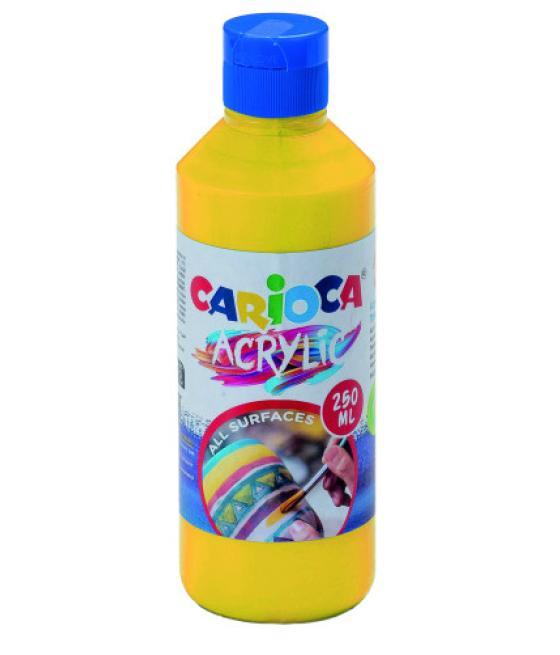 Botella pintura acrilica 250 ml. amarillo carioca 40431/03