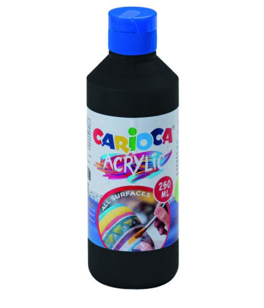 Botella pintura acrilica 250 ml. negro carioca 40431/02