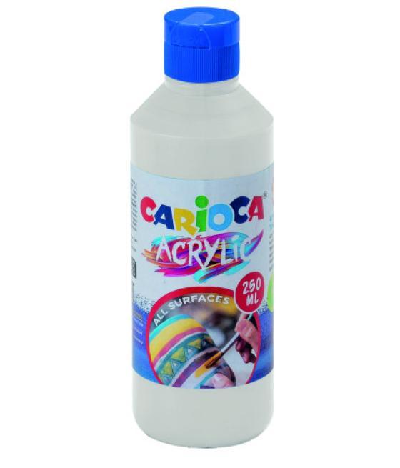 Botella pintura acrilica 250 ml. blanco carioca 40431/01